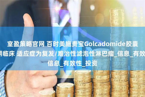 室盈策略官网 百时美施贵宝Golcadomide胶囊启动III期临床 适应症为复发/难治性滤泡性淋巴瘤_信息_有效性_投资